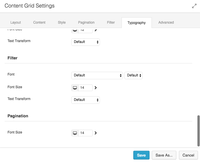 Content Grid Typography Options 4