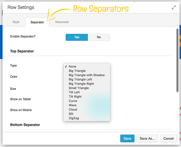 beaver-builder-row-separator-settings