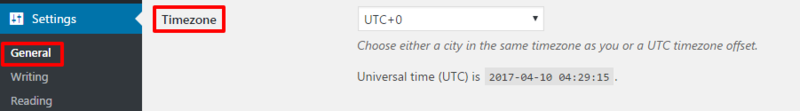 timezone wordpress