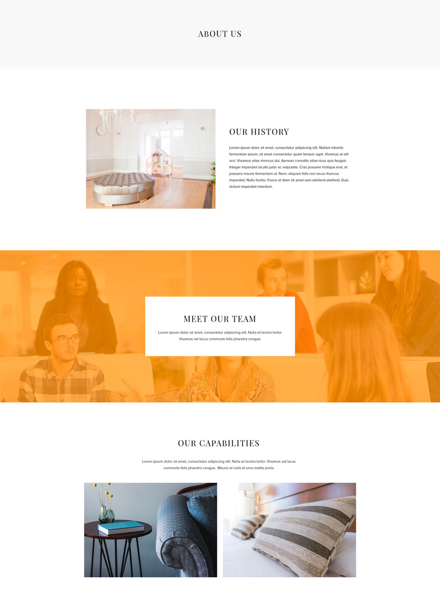 Interior Design Template - About Page 