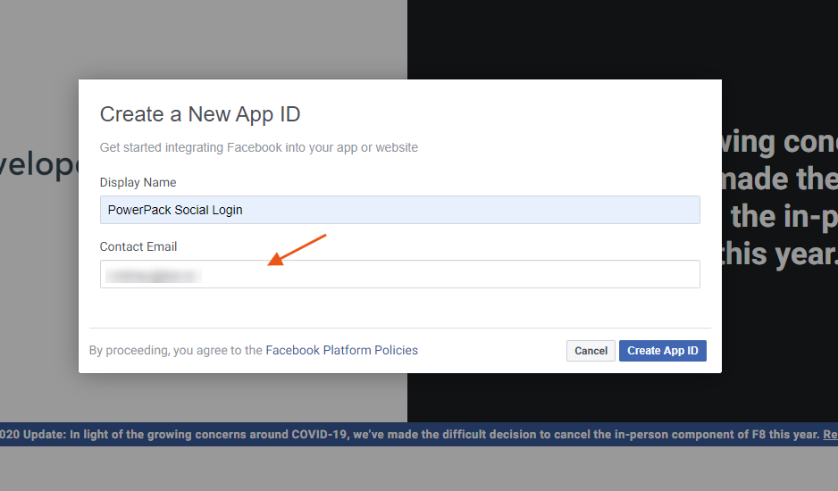 Creating a Facebook App ID - Wp Foto Vote