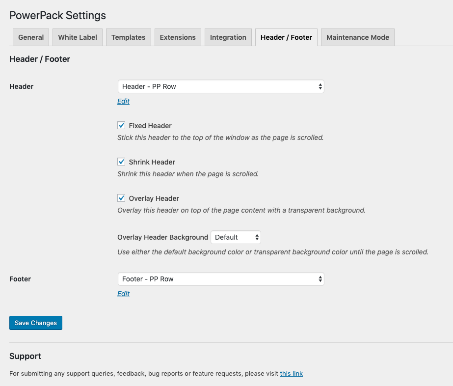 Header Footer Beaver Builder