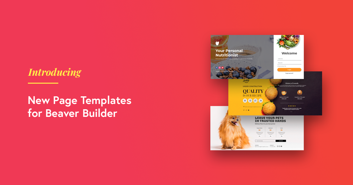 Page templates for Beaver Builder