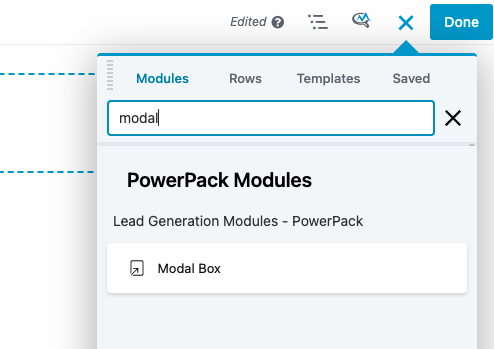 Drag & Drop the Modal Box module of PowerPack to display the post content in modal popup.
