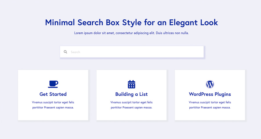 minimal search form module style