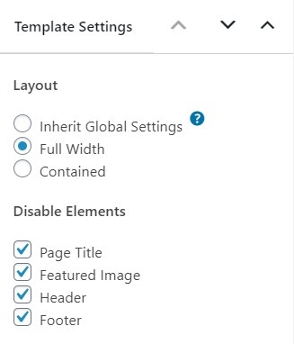 template settings